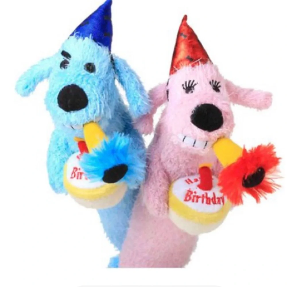 Dog Toy Birthday Loofa Blue Multipet 12‎ in